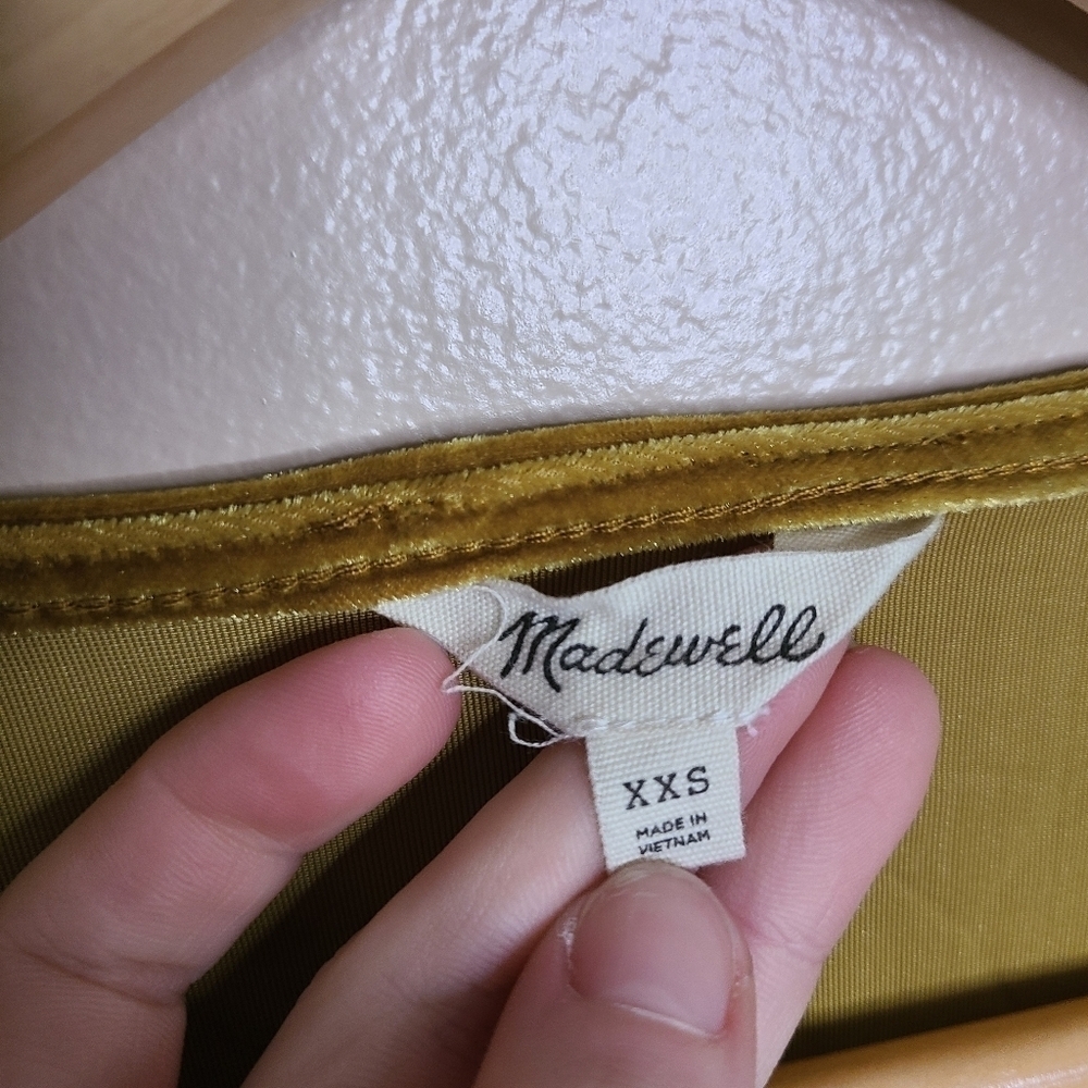 Madewell Velvet Smocked Crossover Top - Picture 5 of 11